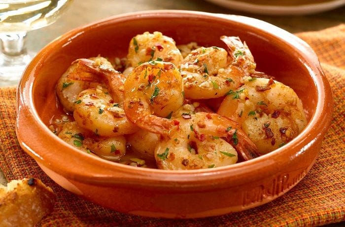 Receta de camarones al ajillo chileno Camarones chilenos al ajillo