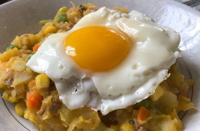 Receta de charquicán con huevos chileno