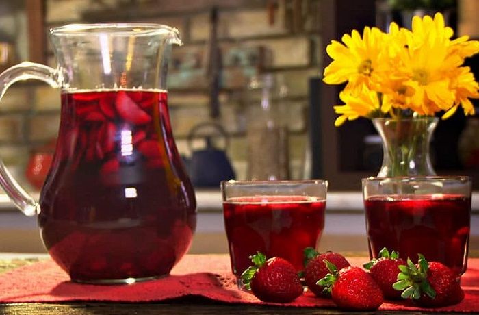 Receta de borgoña de frutillas