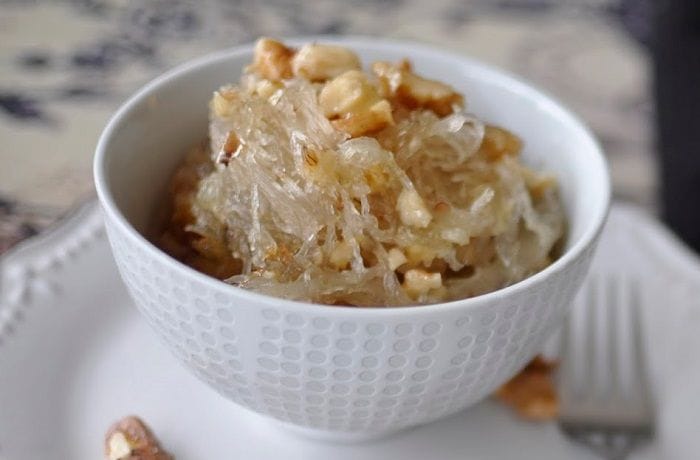 Receta de dulce de alcayota con nueces