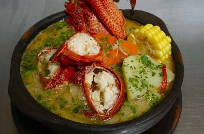 Receta de perol de langosta de Juan Fernandez