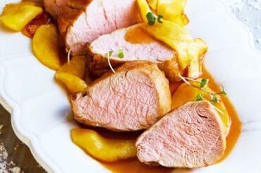 Receta de lomo de cerdo con manzanas chilenas