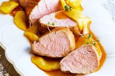 Receta de lomo de cerdo con manzanas chilenas