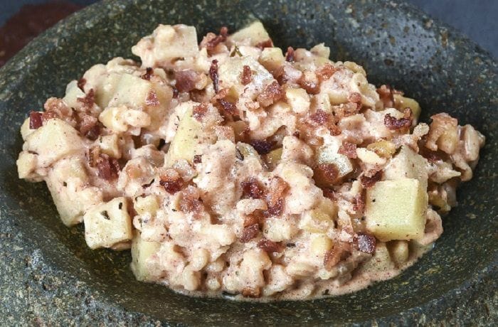 Receta de papas con mote chileno