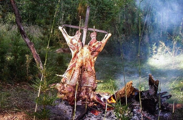 Receta de cordero al palo chileno