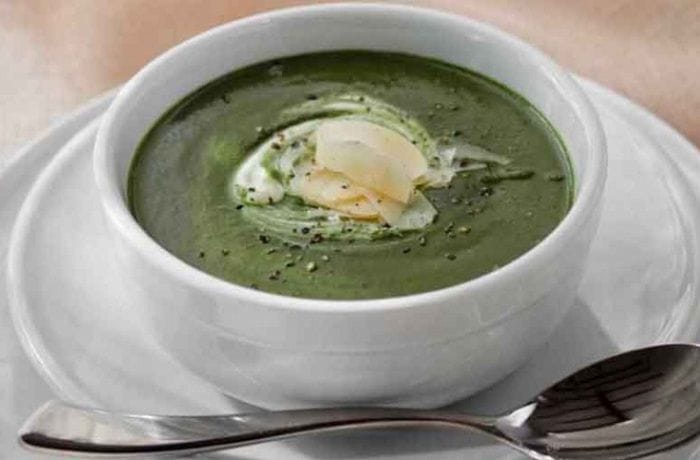 Receta de sopa de espinacas