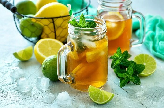 Receta de Ice Tea Casero (Té Helado) con Limón y Menta