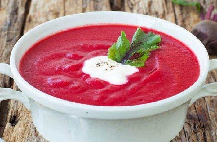 Receta de sopa fría de betarraga y yogurt