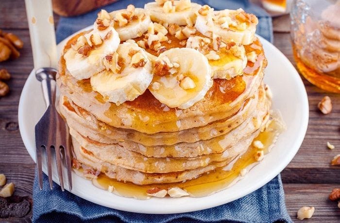Receta de panqueques de avena