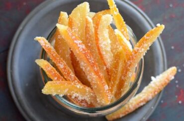 Receta de cáscara de naranja confitada