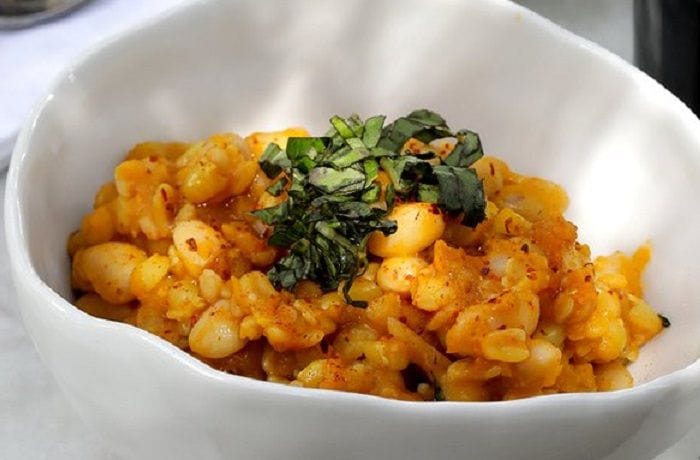 Porotos con mote Receta de porotos con mote