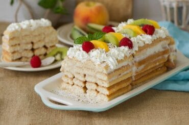 Receta de torta de galletas de champaña