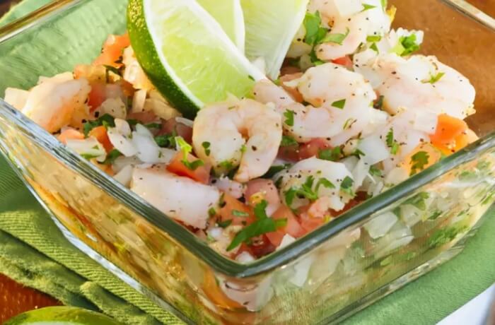 Receta de ceviche de camarones chilenos