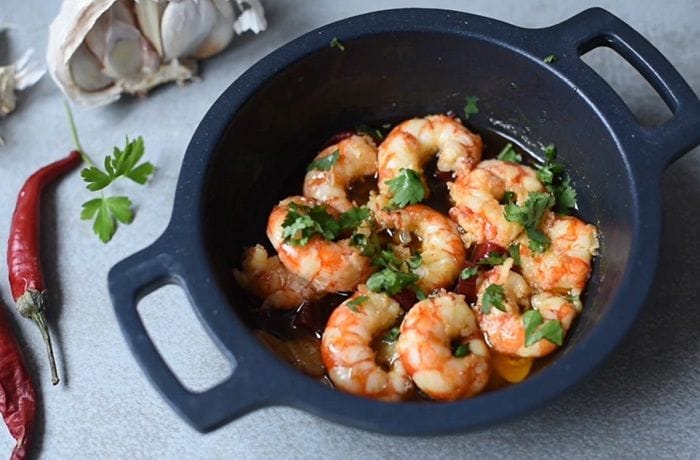 Receta de camarones al pil pil - Comidas Chilenas