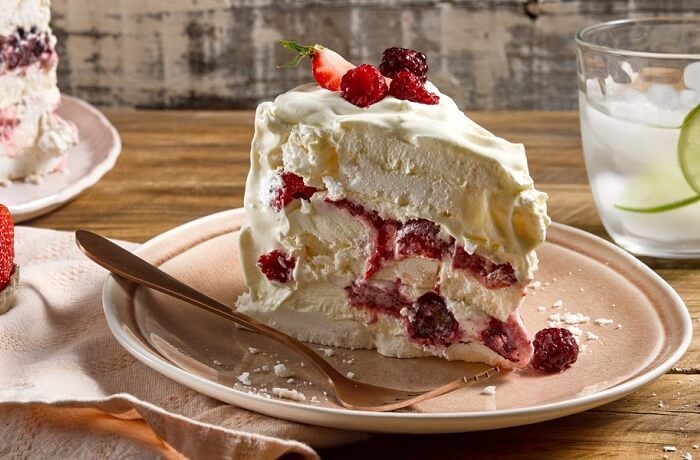 ¿Cómo hacer torta helada de merengue y frambuesa? Receta casera fácil Receta de torta helada de merengue frambuesa