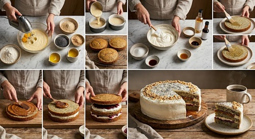 Preparación de torta de amapola paso a paso
