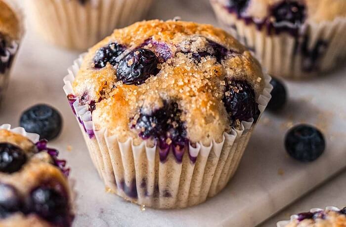 Receta de muffins de arándanos