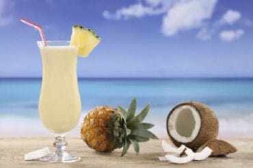 Receta de piña colada con y sin alcohol