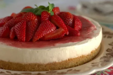 Receta cheesecake de fresa