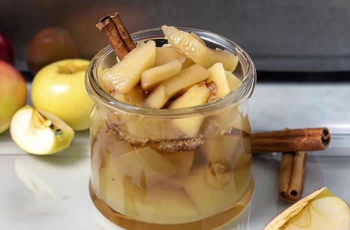 Receta de manzanas cocidas con canela - Comidas Chilenas