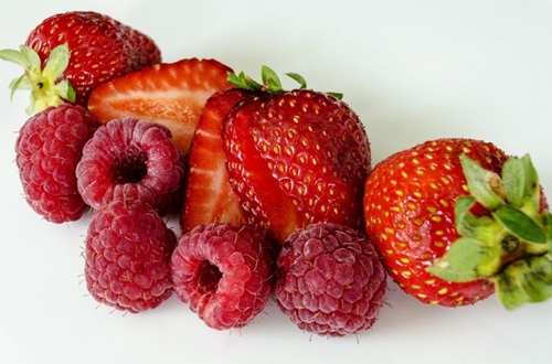 Strawberries and raspberries Strawberries and raspberries