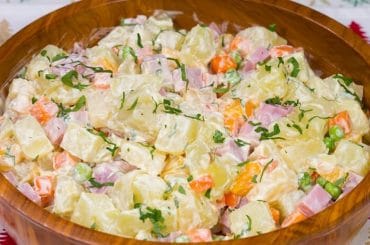 Receta de ensalada blanca naviderña peruana