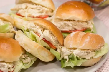 Receta de sándwich de pollo desmenuzado