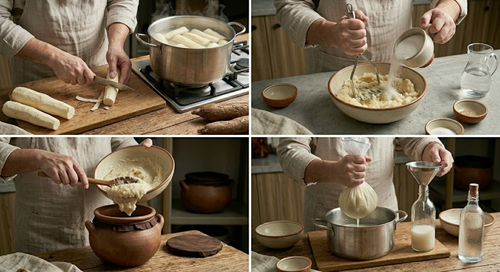 Preparación de masato de yuca paso a paso