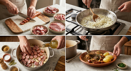 Preparación de estofado de san juan paso a paso