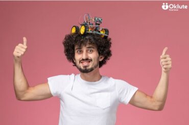 Mujer con mentalidad positiva e innovadora — Oklute